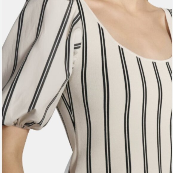 Theory Stripe Puff Sleeve Top NWT Size P - Picture 3 of 6